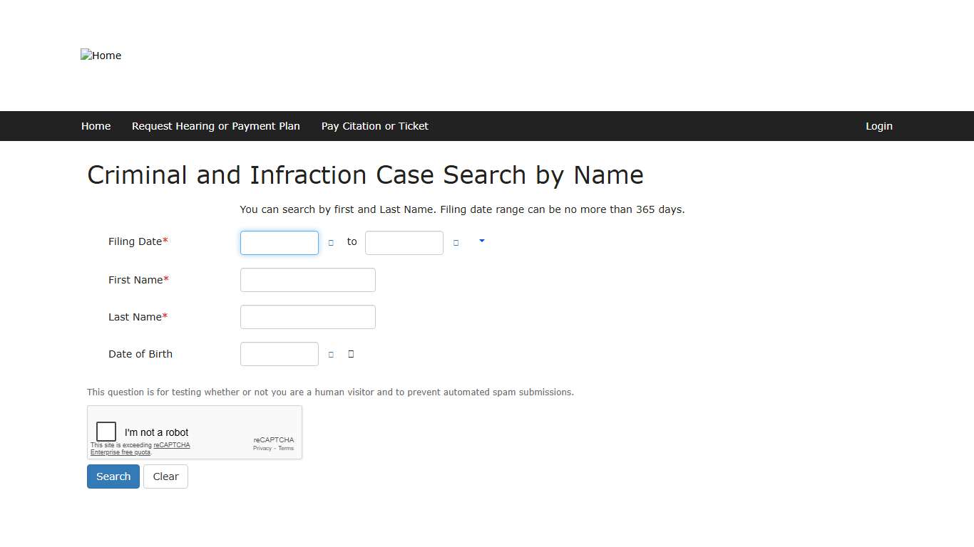 Criminal and Infraction Case Search by Name | King County District Court
